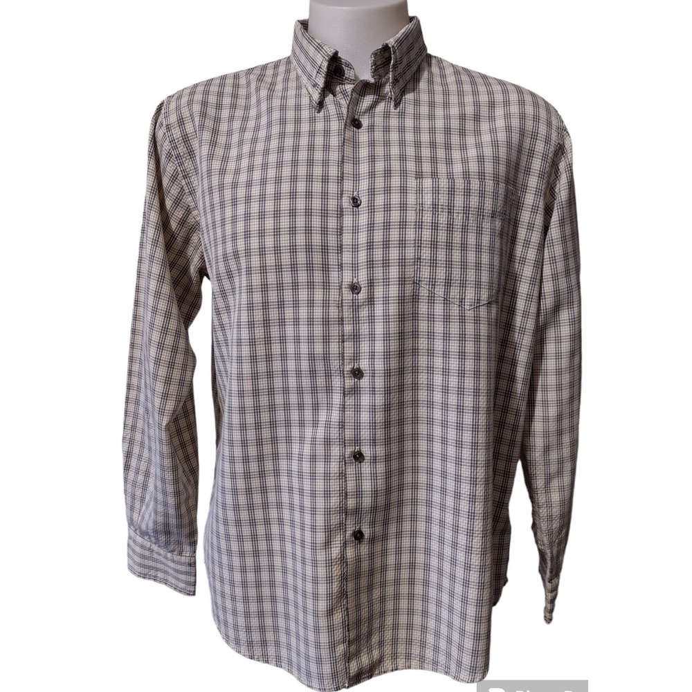 Dockers Shirt Mens Large Long Sleeve Button Down Collar and Closure Pocket‎ Logo